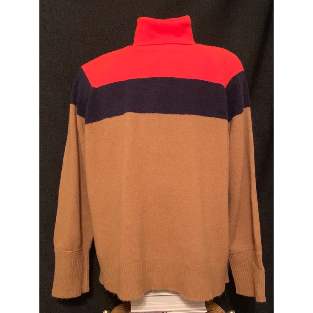 NEW J CREW Colorblock Turtleneck Soft Sweater